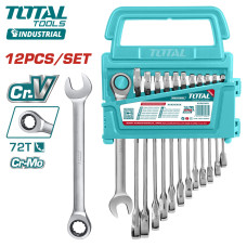 Набор ключей комбинированных с трещоткой TOTAL THT102RK0126 (12 шт)