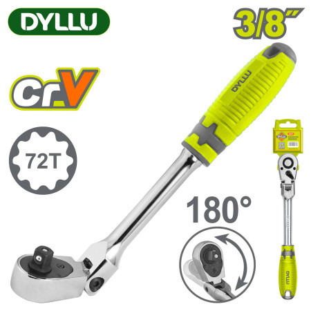 Ключ-трещотка с шарниром 3/8 "DYLLU DTRW4238 Ключ-трещотка с шарниром 3/8 "DYLLU DTRW4238