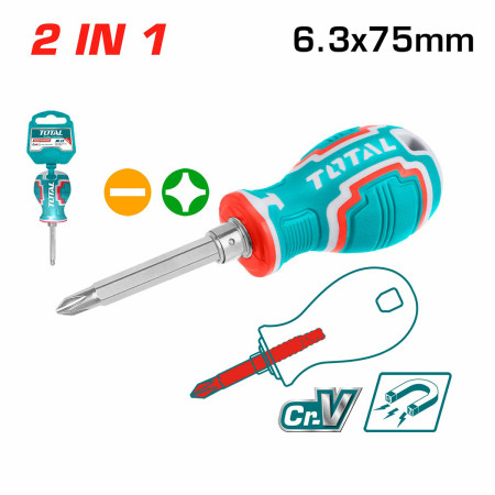 Отвертка 2 в 1 TOTAL THT250216 Отвертка 2 в 1 TOTAL THT250216