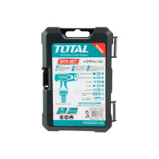 Отвертка Т-образная реверсивная с насадками TOTAL TACSD30186 (24 предмета)