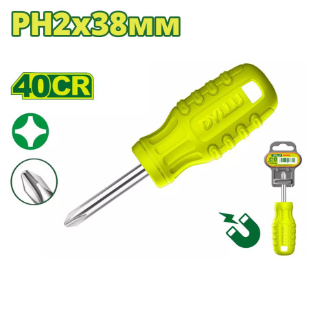 Отвертка крестовая PH2x38мм DYLLU DTSD4921 Отвертка крестовая PH2x38мм DYLLU DTSD4921