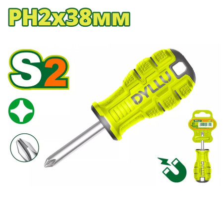 Отвертка крестовая PH2x38мм DYLLU DTSDB221 Отвертка крестовая PH2x38мм DYLLU DTSDB221