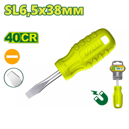 Отвертка шлицевая SL6,5 38мм DYLLU DTSD3961 Отвертка шлицевая SL6,5 38мм DYLLU DTSD3961