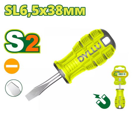 Отвертка шлицевая SL6,5 38мм DYLLU DTSDA261