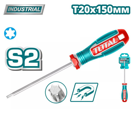 Отвертка Torx T20x150 мм TOTAL TSDT20150 Отвертка Torx T20x150 мм TOTAL TSDT20150
