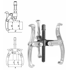 Съемник подшипников 3-зажимной 4 " TOTAL THTGP346