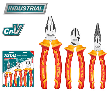 Набор шарнирно-губцевого диэлектрического инструмента TOTAL THT2K0302 (3 шт) Набор шарнирно-губцевого диэлектрического инструмента TOTAL THT2K0302 (3 шт)