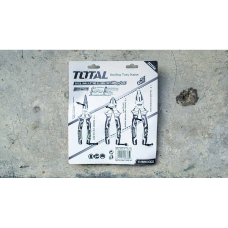 Набор шарнирно-губцевого диэлектрического инструмента TOTAL THT2K0302 (3 шт) Набор шарнирно-губцевого диэлектрического инструмента TOTAL THT2K0302 (3 шт)