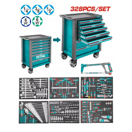 Тележка инструментальная с набор из инструментов THPTCS73281 (328 шт.) Тележка инструментальная с набор из инструментов THPTCS73281 (328 шт.)