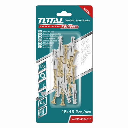 Дюбель-гвоздь 6x30 мм TOTAL WJSPK4504512 (15 шт) Дюбель-гвоздь 6x30 мм TOTAL WJSPK4504512 (15 шт)