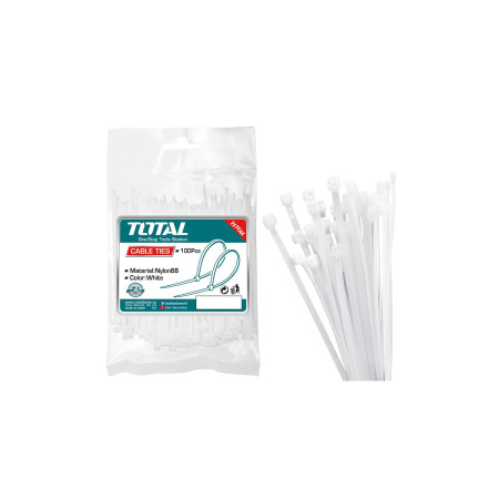 Хомут-стяжка кабельный 200 мм TOTAL THTCT2001 (100 шт) Хомут-стяжка кабельный 200 мм TOTAL THTCT2001 (100 шт)