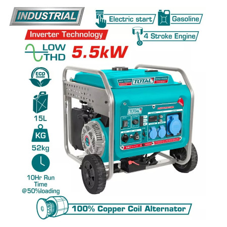 Генератор бензиновый инверторный TOTAL TP355001 Генератор бензиновый инверторный TOTAL TP355001