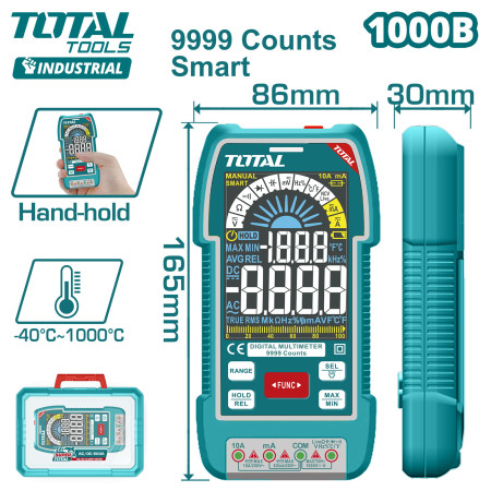 Цифровой мультиметр 1000В TOTAL TMT5110004 Цифровой мультиметр 1000В TOTAL TMT5110004