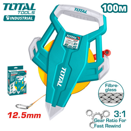 Мерная лента из стекловолокна 100м TOTAL TMTF131006