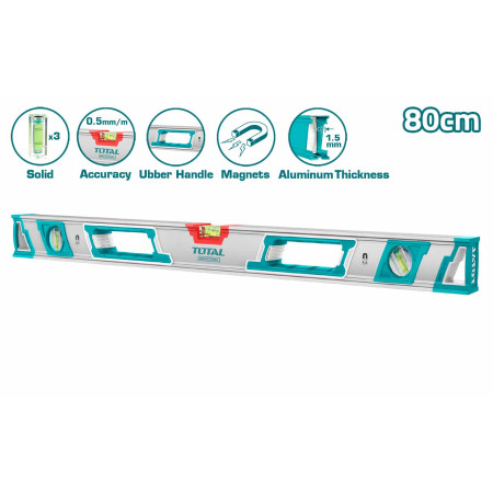 Уровень магнитный 800 мм TOTAL TMT28086M Уровень магнитный 800 мм TOTAL TMT28086M