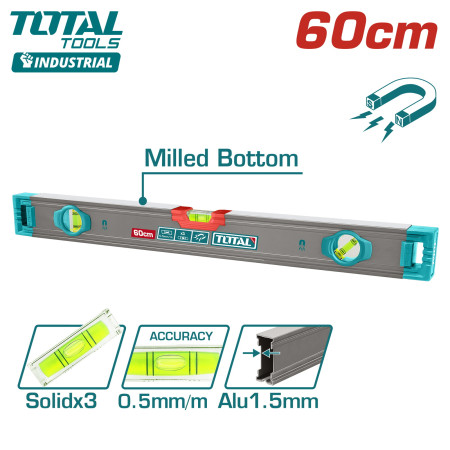 Уровень магнитный 600 мм TOTAL TMT26028M Уровень магнитный 600 мм TOTAL TMT26028M