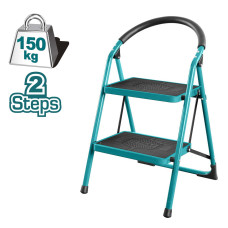 Стремянка стальная с 2-мя широкими ступенями TOTAL THLAD09021