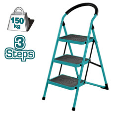 Стремянка стальная с 3-мя широкими ступенями TOTAL THLAD09031